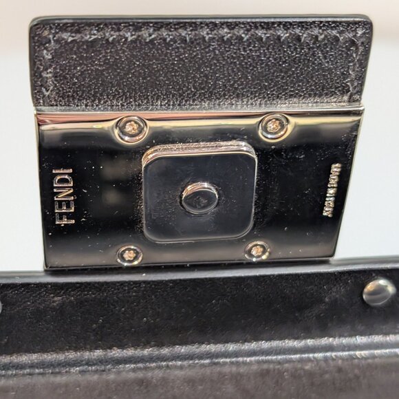 Fendi Black Baguette Trunk Mini in FF Jacquard Canvas with Upgraded Strap - Picture 13 of 16